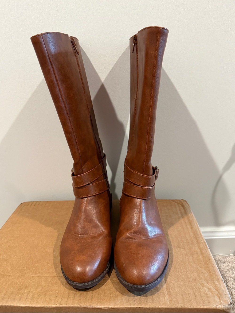 Sugar Brown Tall Leather Girls' Boots